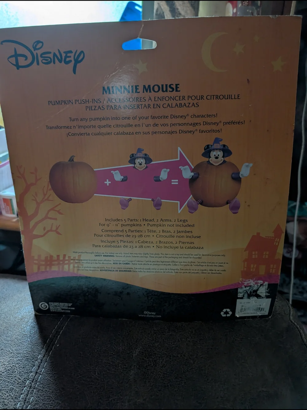 Disney Minnie Mouse Kids' Halloween Witch Figure Pumpkin Decorator